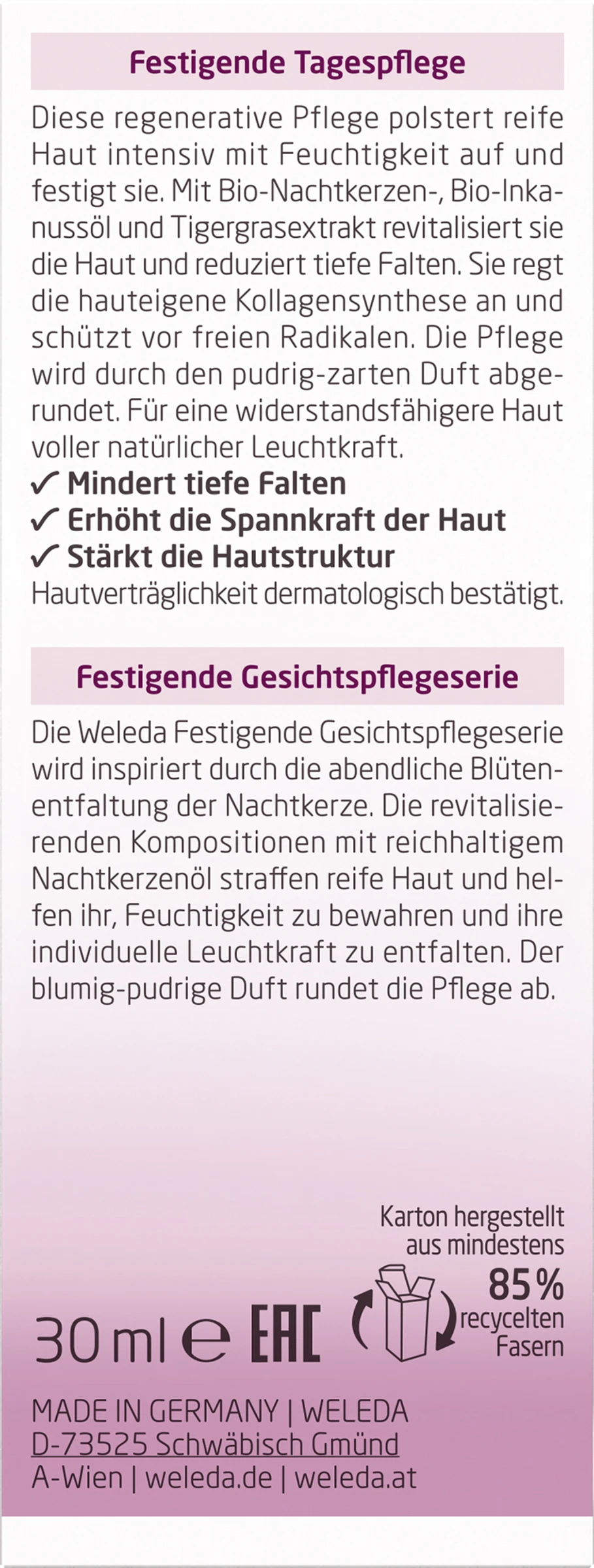 Weleda Nachtkerze Festigende Tagespflege 4 Weleda Nachtkerze Festigende Tagespflege – Bild 2